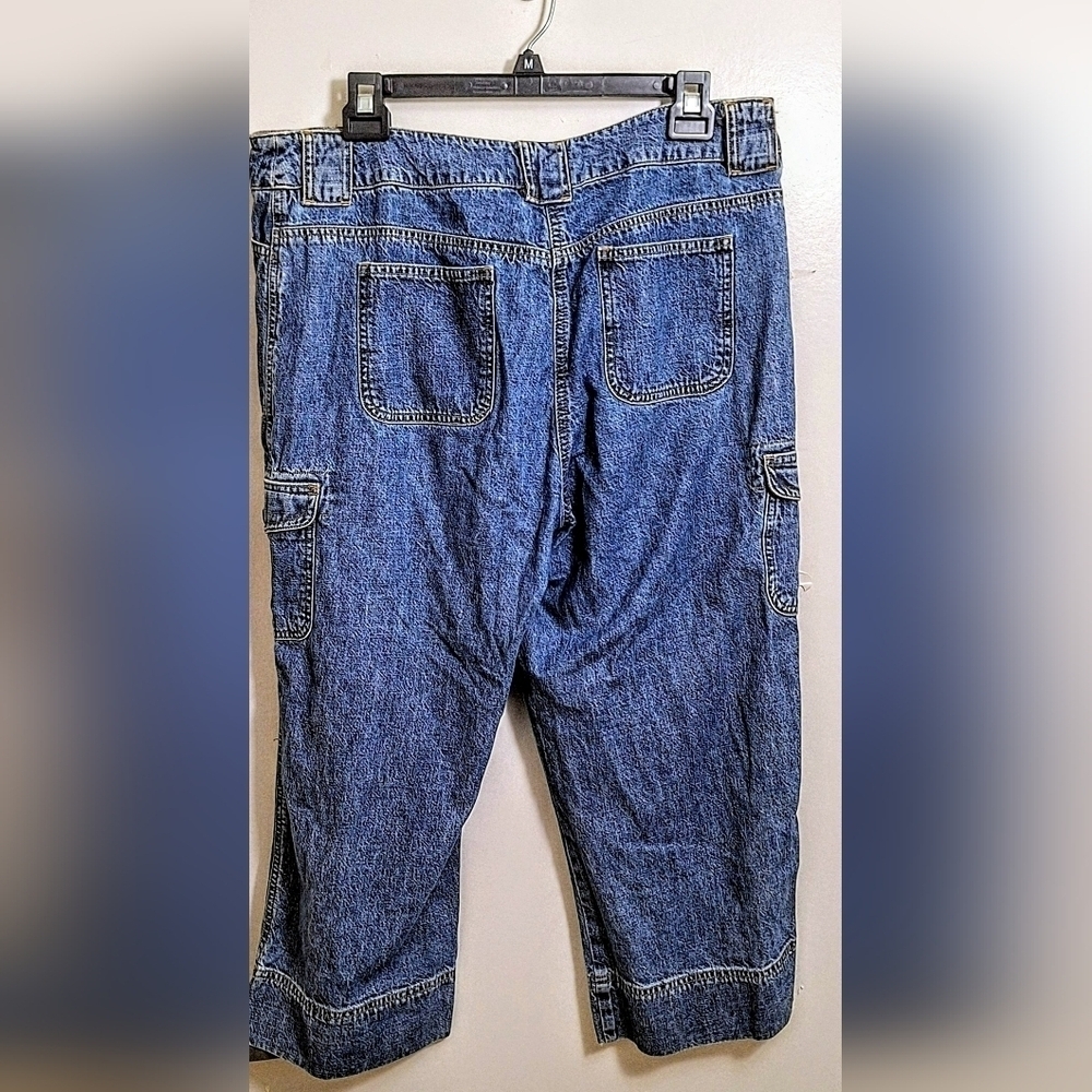 NWOT Jones New York Denim Cargo Jeans - Picture 5 of 9